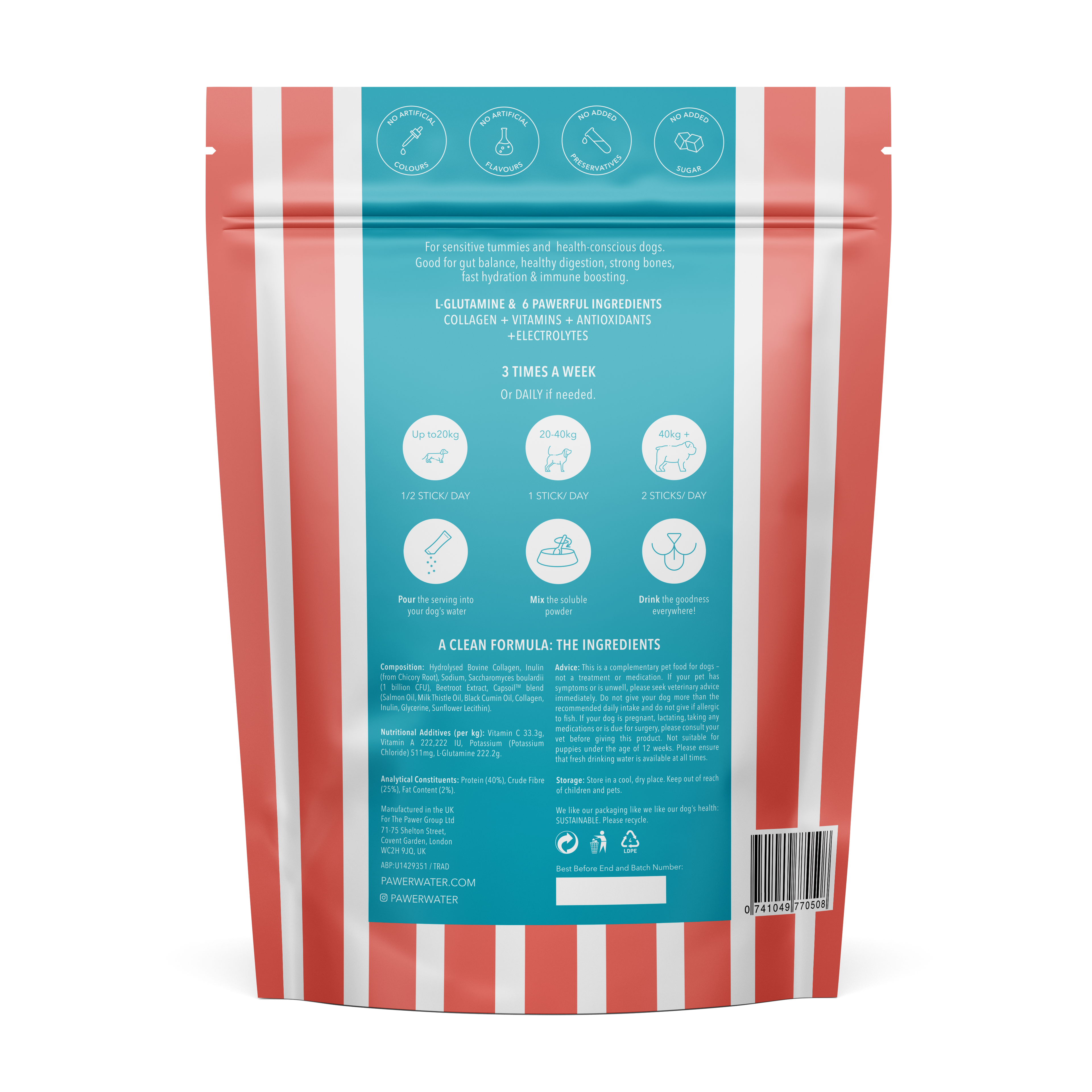 Pawer Water Gut Support (5-sticks Pouch)