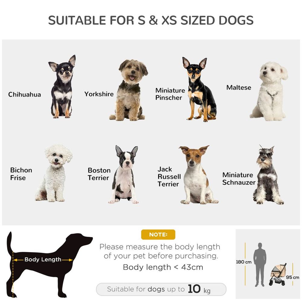 Ultimate Trendy Pet Stroller - Foldable Travel Carriage with Reversible Handle - High-Quality & Stylish - Ideal for Cats & Small Dogs